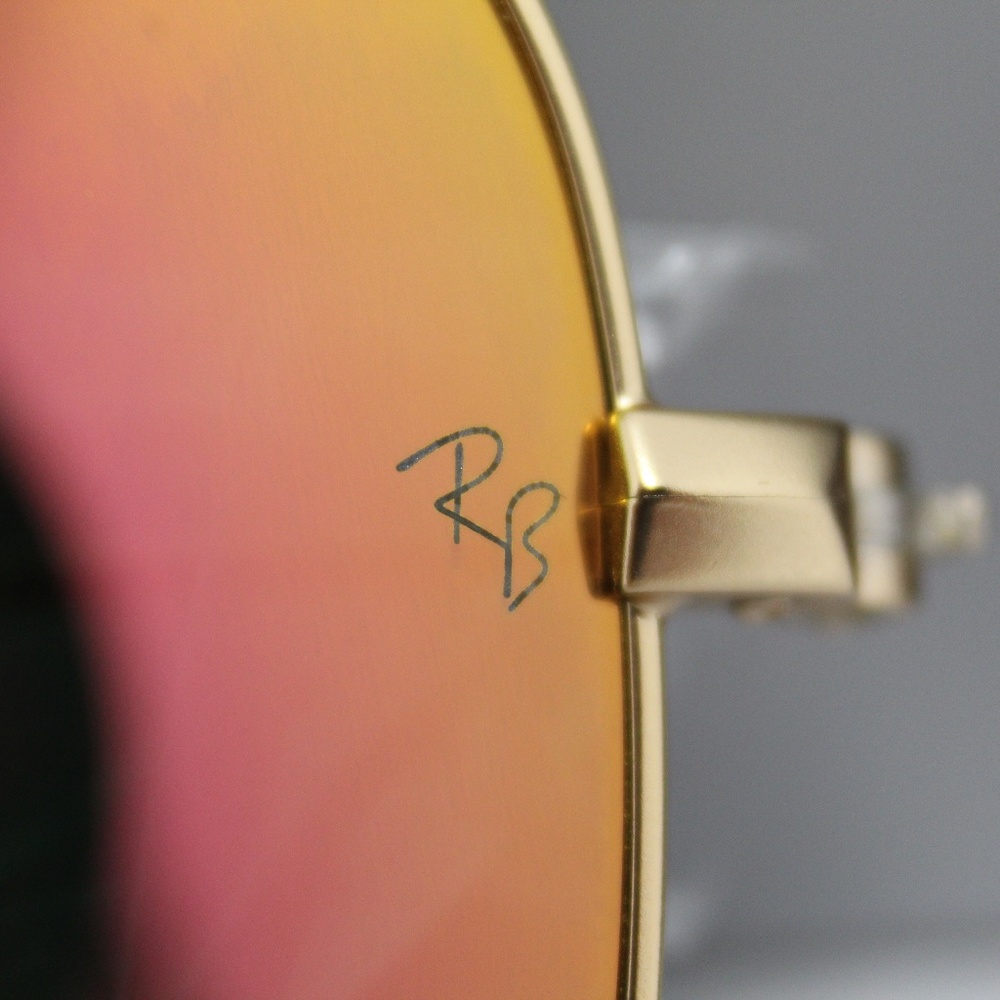 RAY-BAN 3025 112/4T CYCLAMEN PINK FLASH AVIATORS - Picture 5 of 8